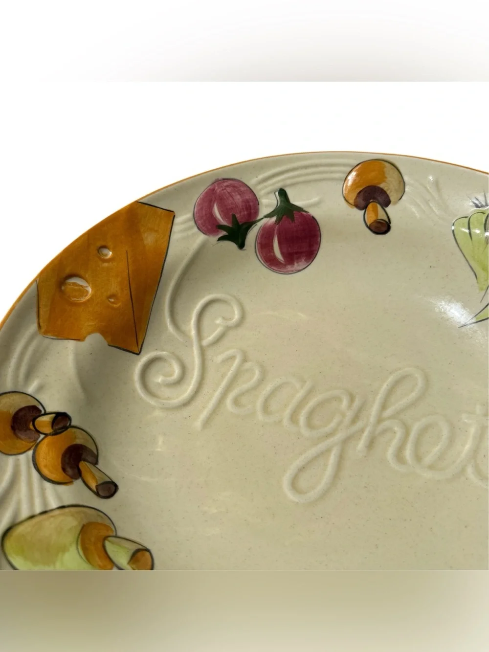 Los Angeles Potteries 1972 #510 Spaghetti Bowl 14” Vintage MCM California Rare